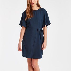 Ichi navy dress with open back